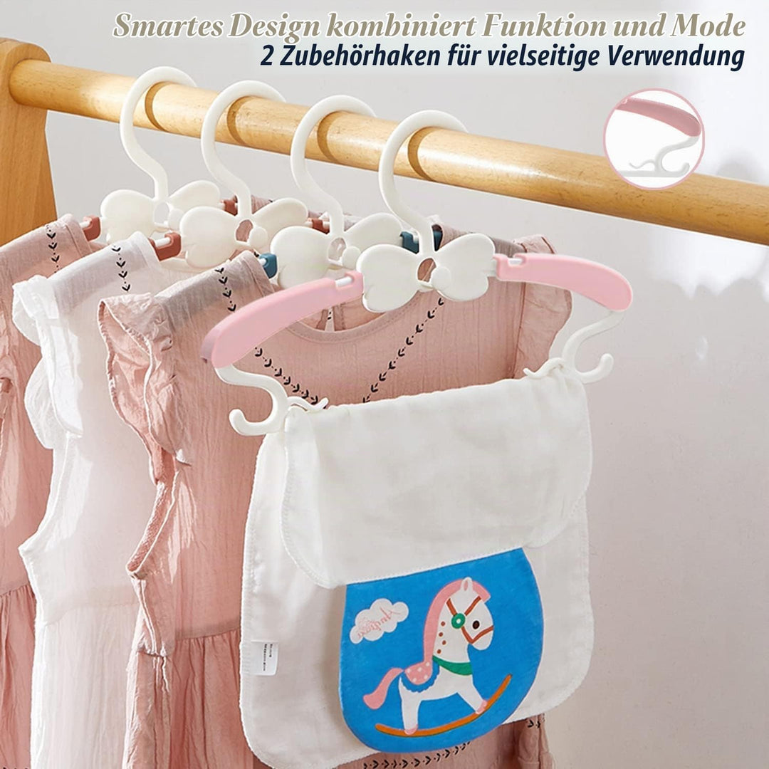 WJWSKI Kleiderbügel Kinder，50 Stück 29-37CM Mitwachsende Kinderkleiderbügel Stapelbare Baby kleiderb