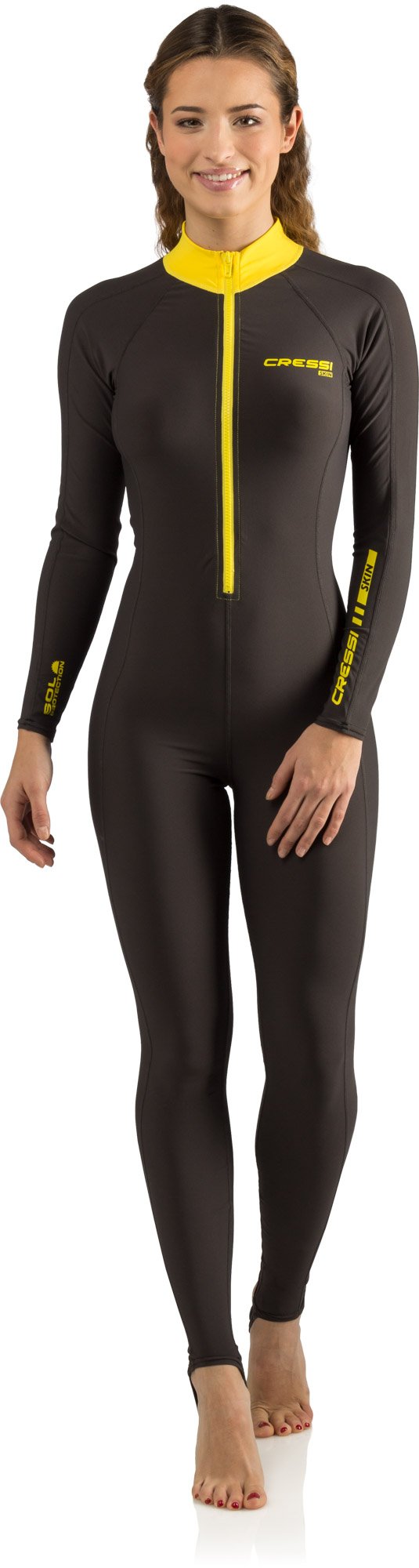 Cressi Skin 1mm (Black-Yellow) [XL], Black/Yellow, X-Large
