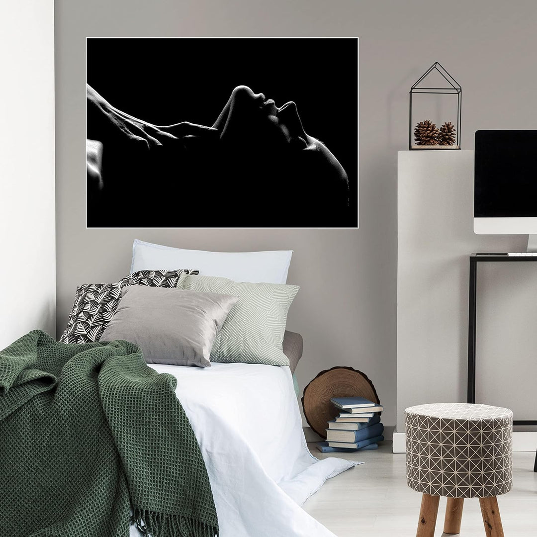 wandmotiv24 Poster als Wanddeko, Grösse 100x70cm, sinnliches Foto, Gesicht, Körper, Frau, Model, Sex