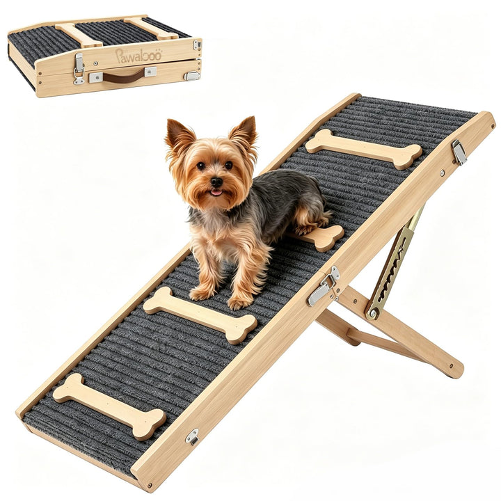 Pawaboo 2026 Verbesserte Hundebrücke Für Couch, Faltbare Kleine Hundebrücke Für Sofa Mit 7 Einstellb