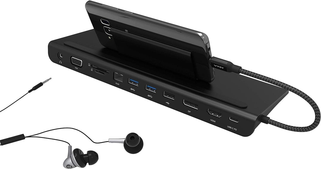 ADAM elements CASA Hub Pro 11-in-1 | Apple MacBook & USB-C Notebooks | schwarz | AAPADHUBPROBK