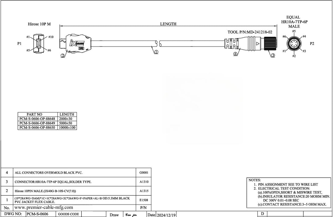Kompatibel mit Keyence Vision Sensorkopf-zu-Verstärkerkabel OP-88963 OP-88649 Kameraanschluss Hochfl