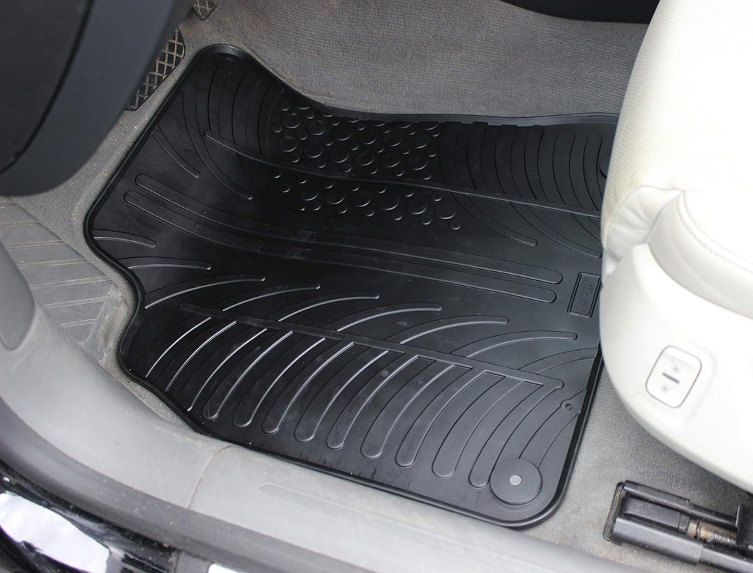 Gledring Satz Gummimatten kompatibel mit Audi Q5 2008-2016 (T Profil 4-teilig + Montage-clips) Fussm