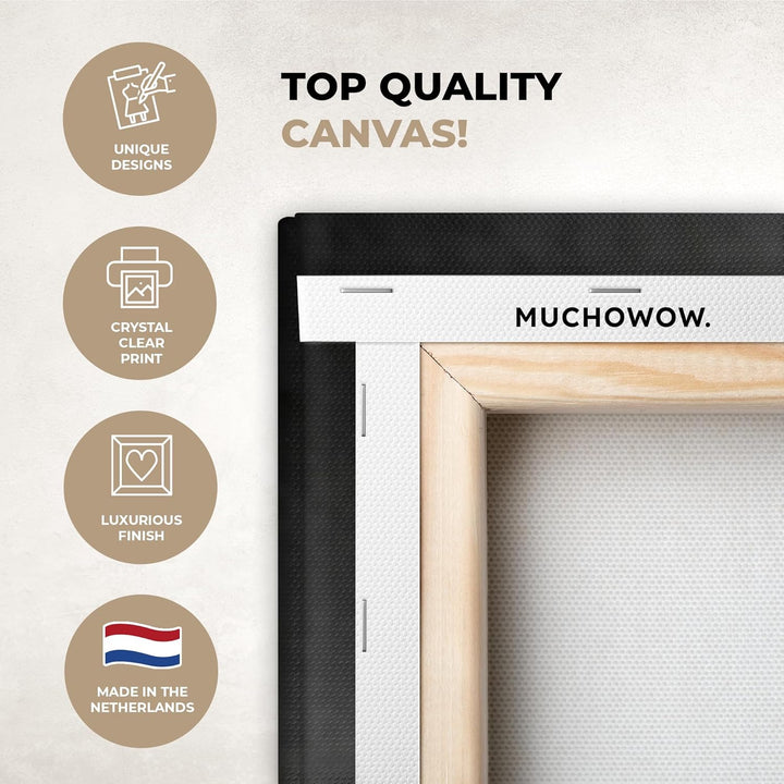 MuchoWow© Leinwand 80x60 cm Deko Schlafzimmer Aesthetic Leinwandbilder Wohnzimmer Gemälde Foto Gesch