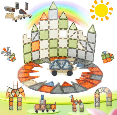 Hawthyhome Magnetische Bausteine 100 Teile, Magnetbausteine Magnetspielzeug Magnet Spielzeug Kinder,