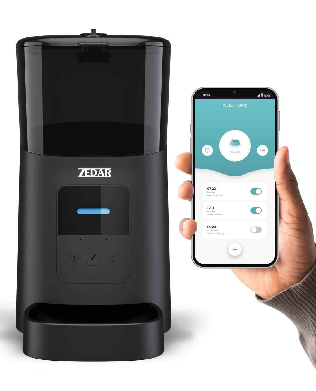 Futterautomat Katze - Edelstahl napf - 6 Liter - mit APP Steuerung - Automatischer Futterspender für