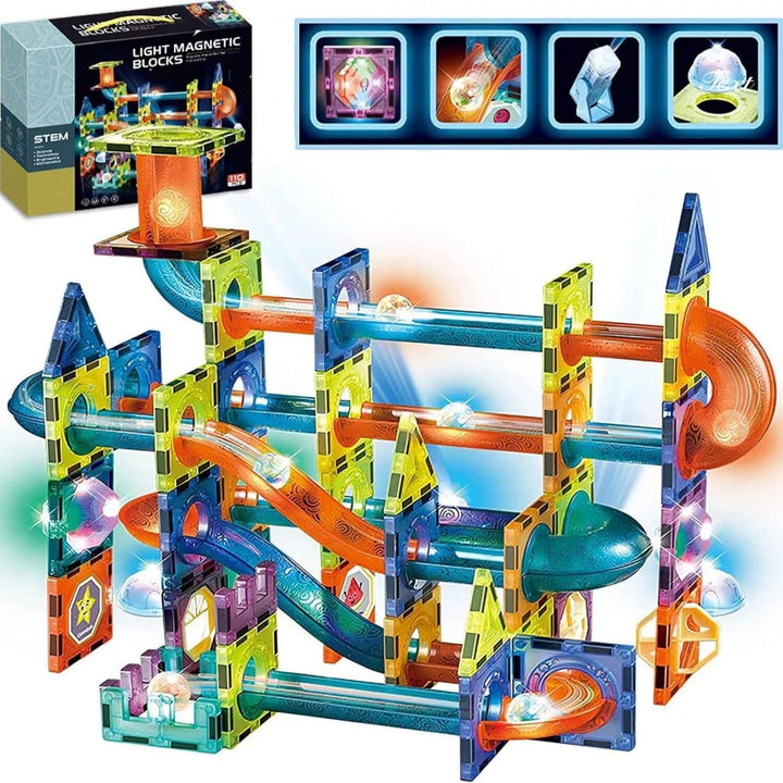 Kreativity Point Magnetische Bausteine für Kinder, 110 Stück