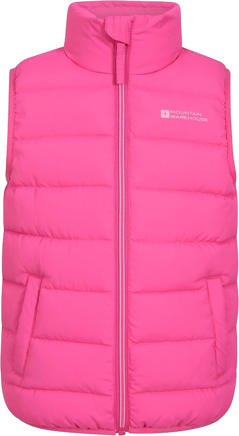 Mountain Warehouse Gepolsterte Kinder-Weste von Rocko - wasserabweisend, Mikrofaserweste, 2 Vorderta