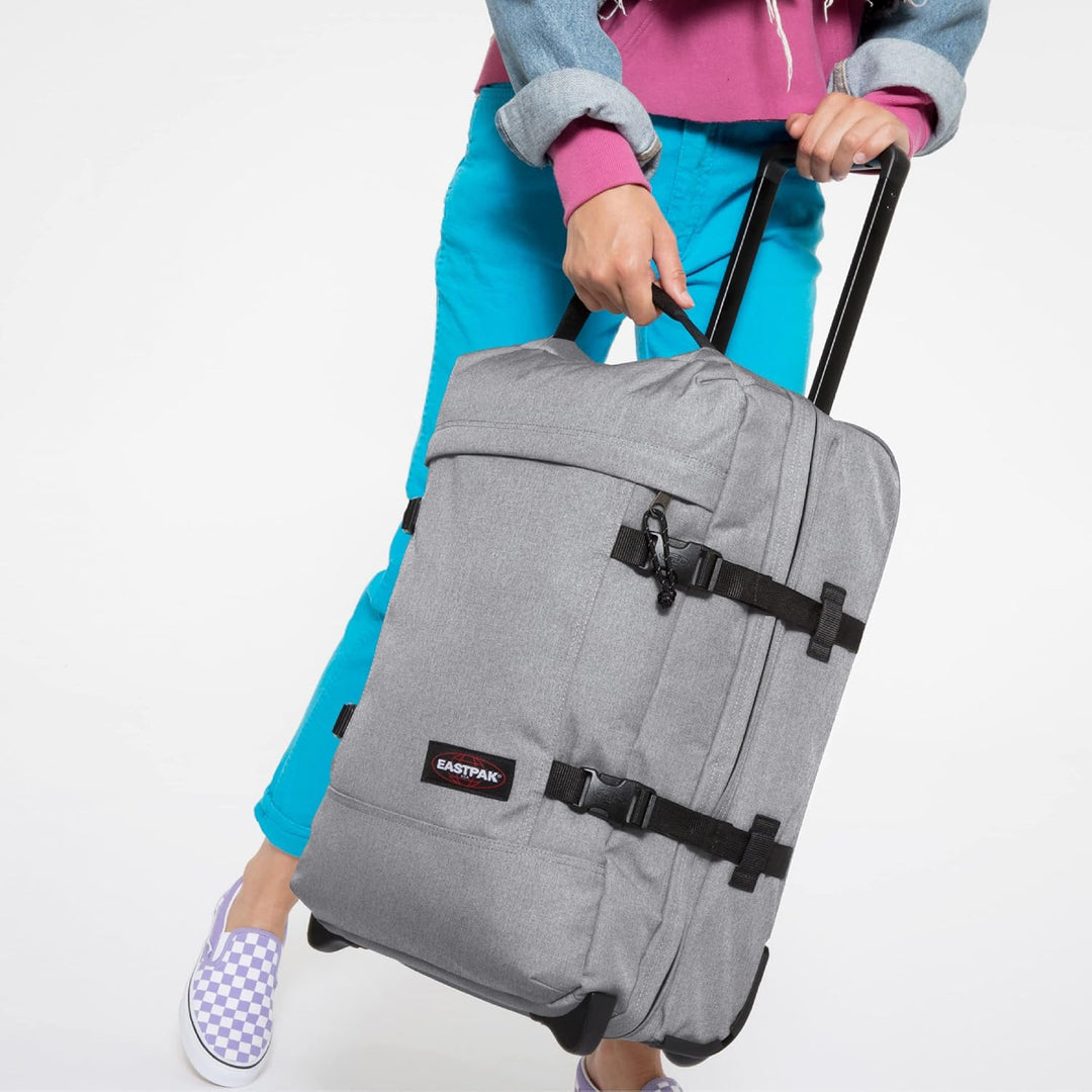 EASTPAK TRANVERZ L Koffer, 79 cm, 121 L, Grau (Sunday Grey) & TRANVERZ S Koffer, 51 cm, 42 L, Grau (
