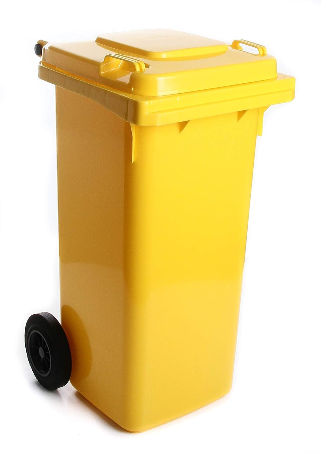 rg-vertrieb Mülltonne Müllbehälter 120L mit Deckel 2 Rad Behälter Abfalltonne 5 Farben (Gelb), Gelb