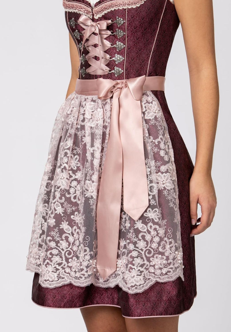 Stockerpoint Damen Dirndl Rosalinde Kleid für besondere Anlässe 30 Bordeaux, 30 Bordeaux