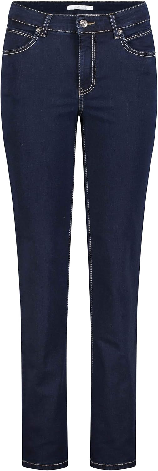 MAC Jeans Damen Jeans Hose Melanie Stretchdenim Grey 34W / 28L Dark Rinsewash (D801), 34W / 28L Dark