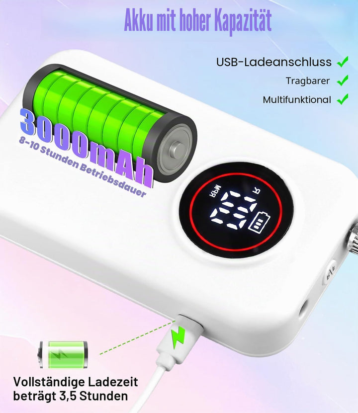 Elektrisch Nagelfräser Professionelle, 45000RPM Fräser für Gelnägel, Tragbare Elektrische Nagelfeile