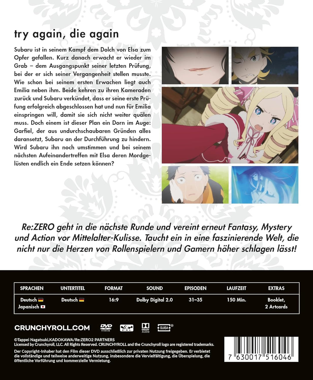 Re:ZERO - Starting Life in Another World - Staffel 2 - Vol.2 - [DVD], DVD