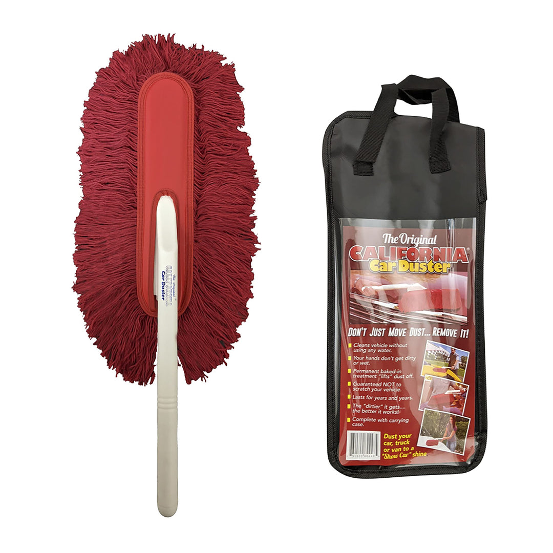 The Original California Car Duster Staubwedel mit Kunststoffgriff, Rot