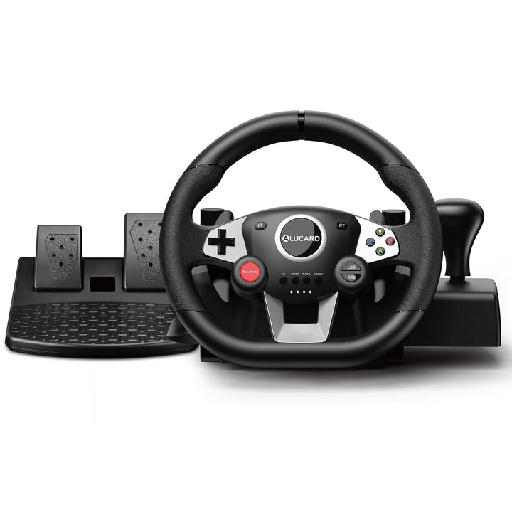 VooFun Racing Wheel, Gaming Lenkrad Kompatibel für PC/ PS4/ Switch/ PS3/ Xbox One/Xbox 360, PC Lenkr