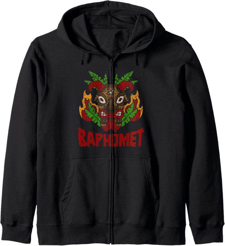 Tiki Baphomet Satanic Goth Punk Grunge Satan Vintage Kapuzenjacke