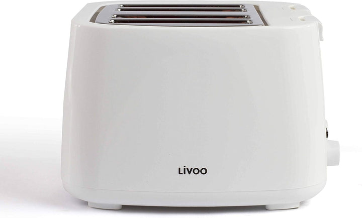 LIVOO Feel good moments - DOD167 Toaster mit 4 Schlitzen, weiss, Weiss