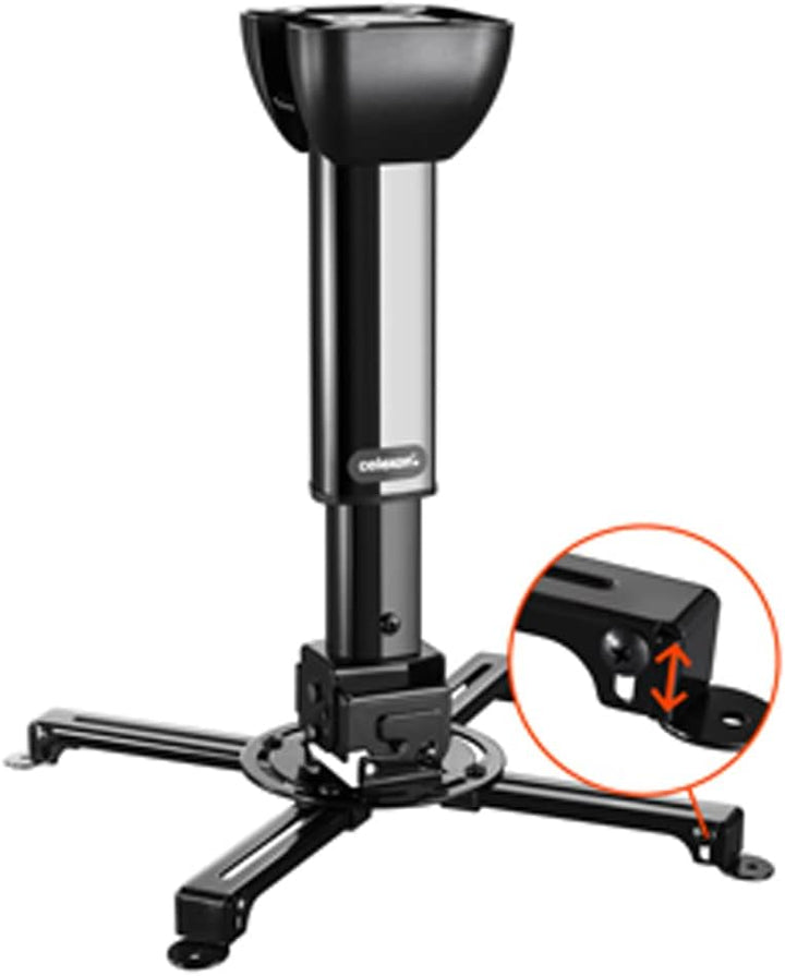 celexon neigbare Beamer-Deckenhalterung schwarz Multicel 3040Pro - 30-40cm Deckenabstand - bis 15kg