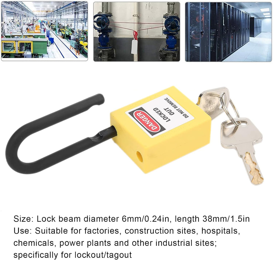 Lockout-Tagout-Schlösser 10 Sätze Lockout-Schloss 2 Schlüssel Pro Vorhängeschloss Staubdichtes Nylon