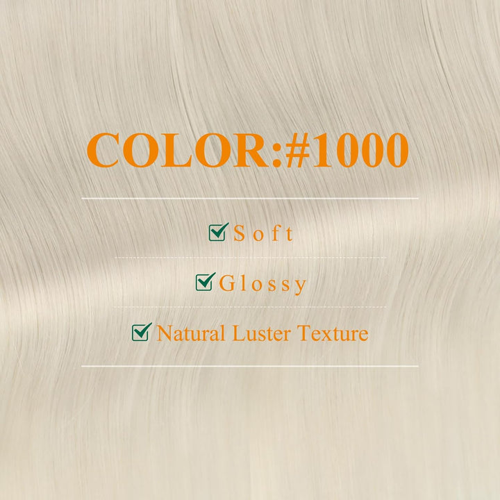 Easyouth Echthaar Extensions Tape Platinblond Skin Weft Tape Extensions Echthaar Weissblond Tape in
