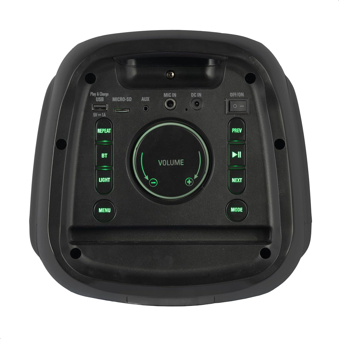 Ibiza - WAVE6-250W/2x5.25" Batterielautsprecher mit Bluetooth, USB und microSD - WAVE LED Effekt und