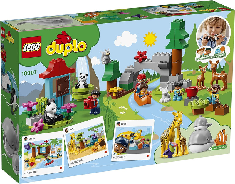 LEGO 10907 DUPLO Tiere der Welt, Tier Spielzeug für Kleinkinder im Alter von 2-5 Jahren, Lernspielze