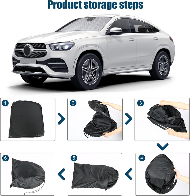 Sonnenschutz Frontscheibe Kompatibel mit Mercedes-Benz GLE W167 / C167 2018-2025, Auto Windschutzsch