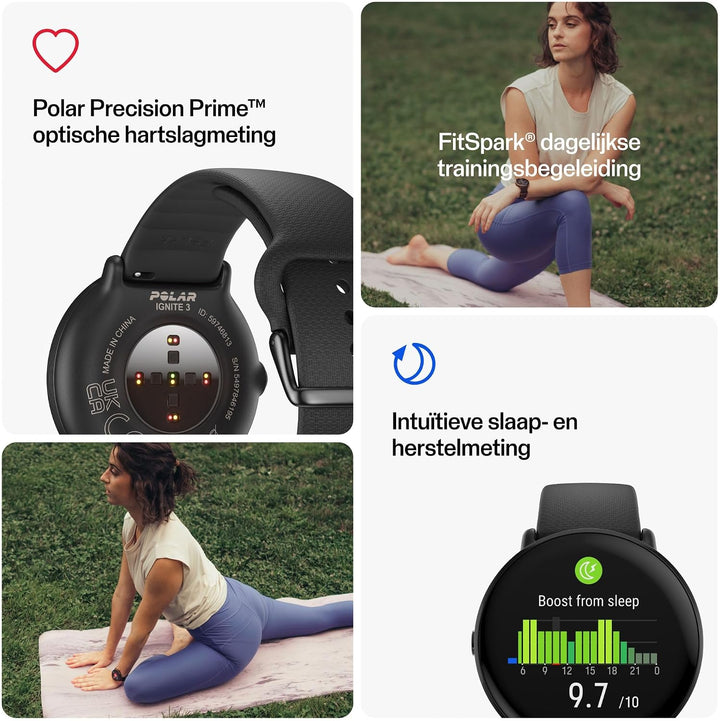 Polar Ignite 3 - Fitness- und Wellness-Smartwatch mit GPS, Schlafanalyse, AMOLED-Display, 24/7-Activ