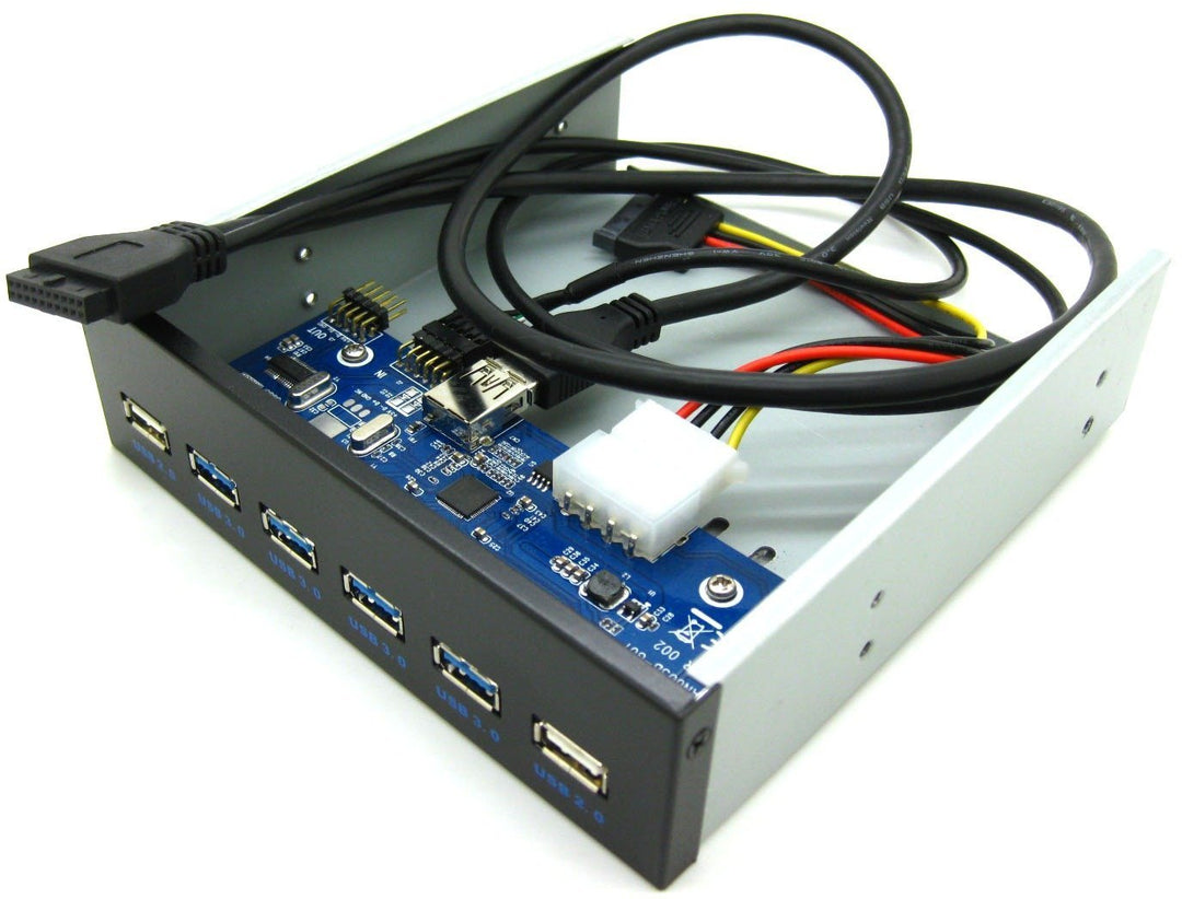 Kalea Informatique Frontpanel mit 4 USB-3.0-Anschlüssen und 2 USB-2.0-Anschlüssen, ersetzt CD-Rom-La