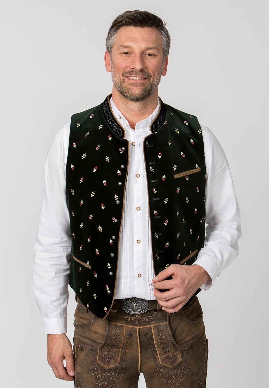 Stockerpoint Herren Trachtenweste Calzado 46 Grün (Tanne), 46 Grün (Tanne)