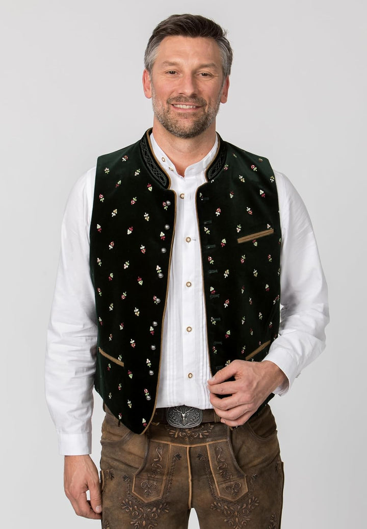 Stockerpoint Herren Trachtenweste Calzado 46 Grün (Tanne), 46 Grün (Tanne)
