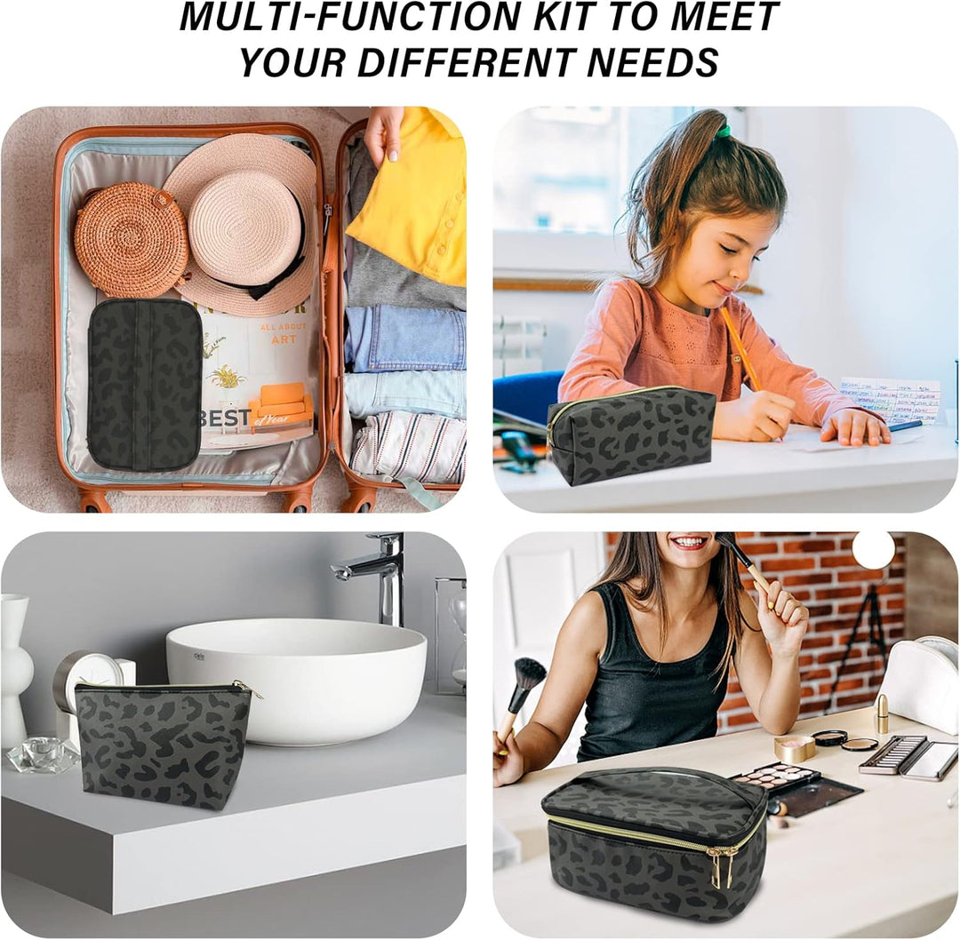 3 Stück Set Kosmetiktasche, grosse Kapazität Reise Make Up Tasche Set Damen, mit tragbarem Griffdesi