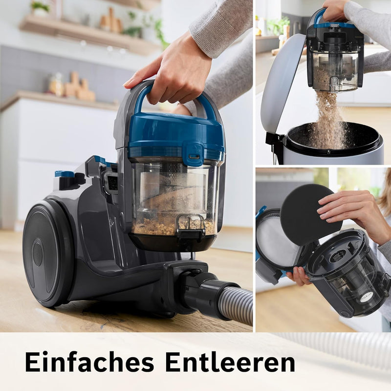 Bosch Staubsauger beutellos Clean´n Serie 2 BGC05A220A, Bodenstaubsauger, Bodendüse für Parkett, Tep