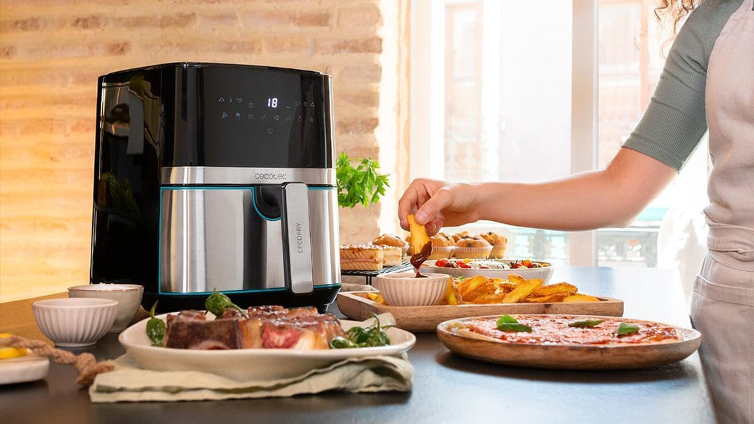 Cecotec Heissluftfritteuse 5,5 L Cecofry Full Inox 5500 Pro. 1700 W, Kompaktes und Digitale, Diät-Fr