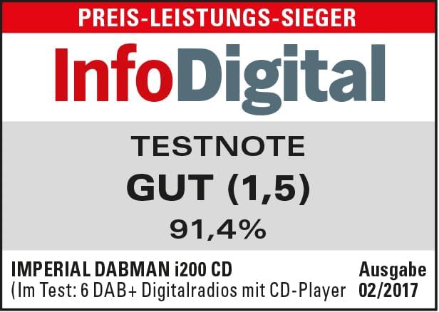 Imperial DABMAN i200 CD Internetradio/DAB+ Radio Digitalradio mit CD Player (Stereo Sound, Internetr