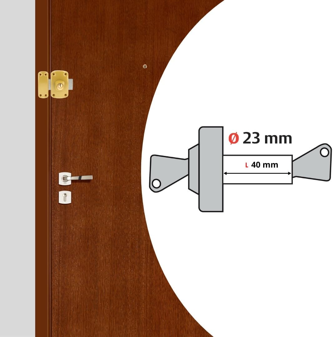 Rindleder 67600 vrx-45/SC Zyklop Riegel, beige, 67603-40/SC Doppelzylinder 40 mm Bronze, Doppelzylin