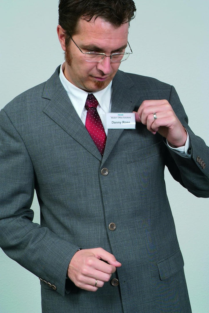 Durable Namensschild Click Fold, mit Magnet, 54 x 90 mm, 70% recycl. PP, Packung à 10 Stück, 821519,