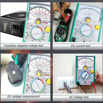 Analoges Multimeter, Voltmeter, Amperemeter, Zeiger-Multimeter-Tester, Analoges Voltmeter, Spannungs