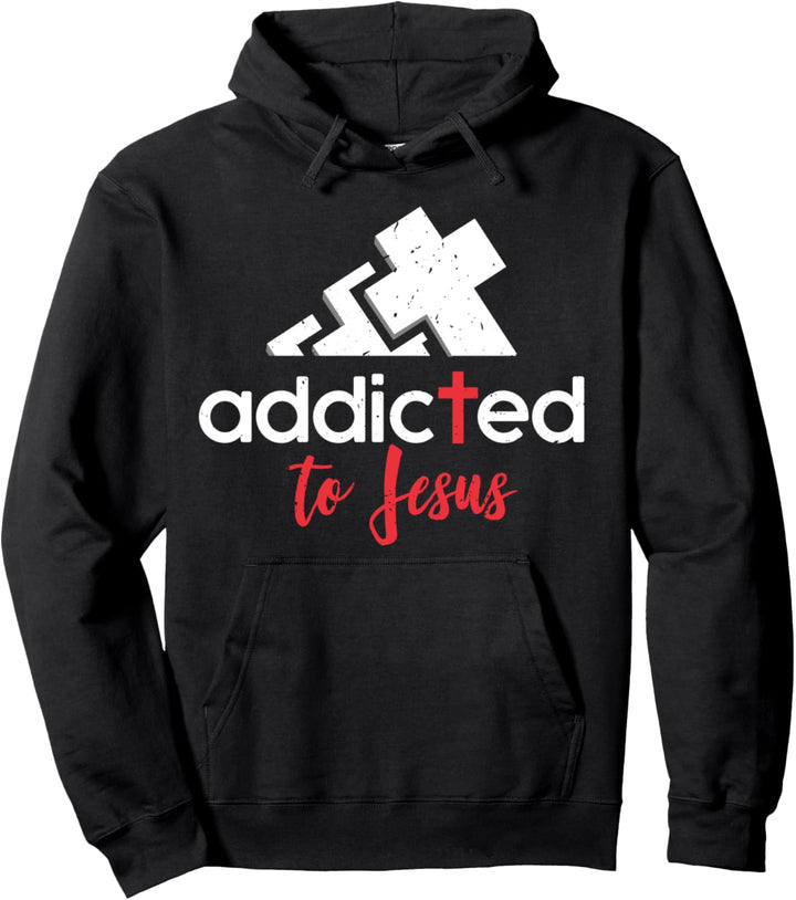 Süchtig nach Jesus - Kirche Kreuz Jesus Pullover Hoodie