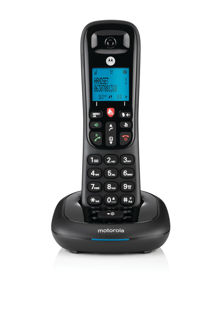 Motorola Cd4001 Negro Teléfono Fijo Inalámbrico Con Pantalla Y Teclado Retroiluminado