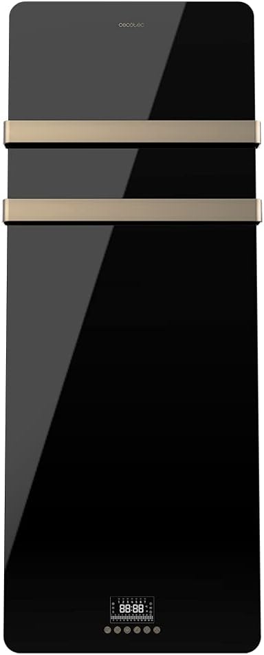 Cecotec Elektrischer Badheizkörper ReadyWarm 9890 Crystal Towel OldGold. Glasbadheizkörper 850 W, Fe