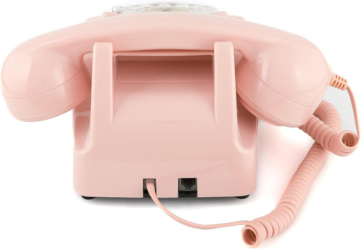 GPO 746ROTARYPINK Retro Telefon mit Wählscheibe im 70er Jahre Design Pink- Nelke Rosa, Pink- Nelke R