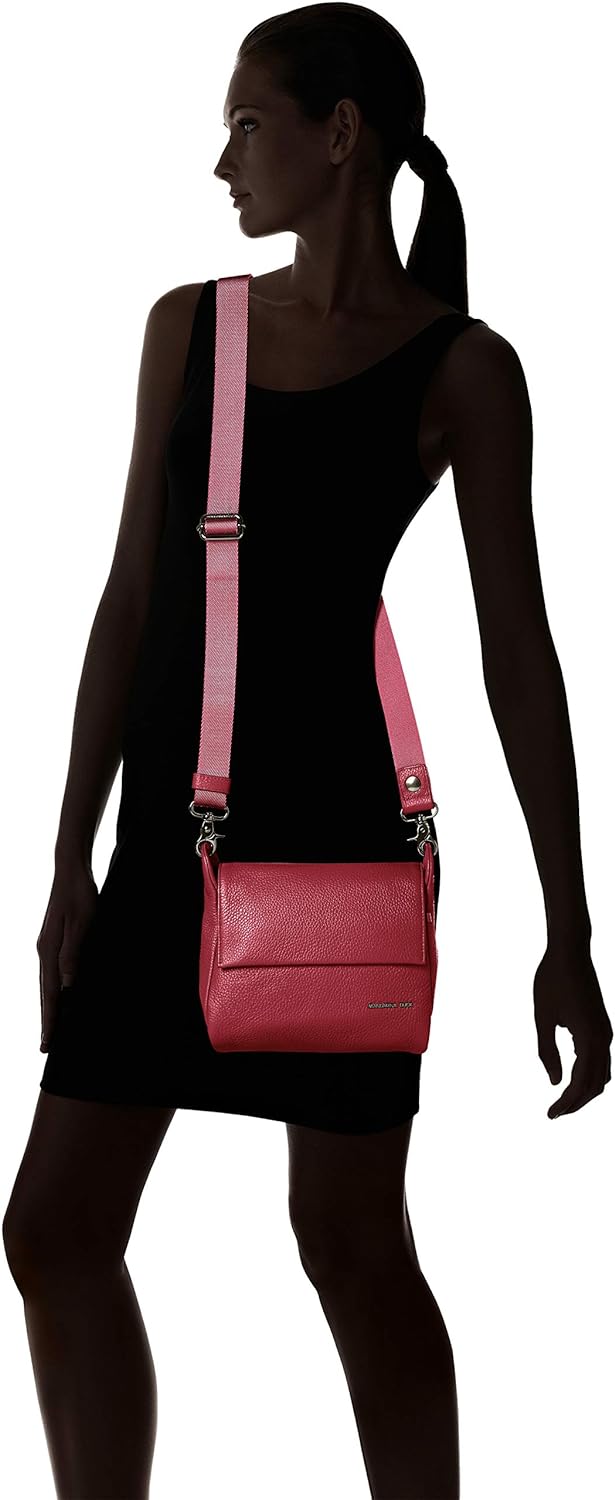 Mandarina Duck Damen MELLOW LEATHER P10FZT93 Schultertasche Rot (Red Plum), Rot (Red Plum)