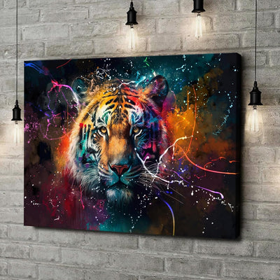 Artmazing | Tiger Bild | Bild Tiger Leinwand | Pop Art Bilder | Tigerbilder Modern | Poster & Kunstd