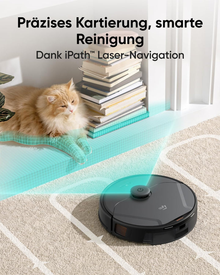eufy X8 Pro Saugroboter mit Absaugstation & Wischfunktion, Twin-Turbine 2× 4.000Pa Saugkraft, Entwir