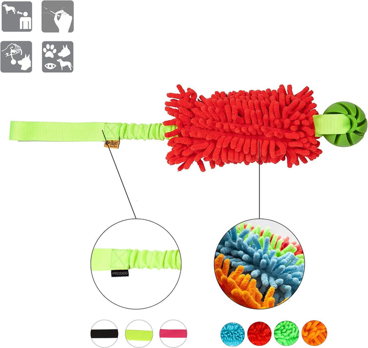 Dingo Mop Bungee Rot mit Vanille Duft Ball Hundespielzeug Agility Apporte 15588 Rot mit Bäll, Rot mi