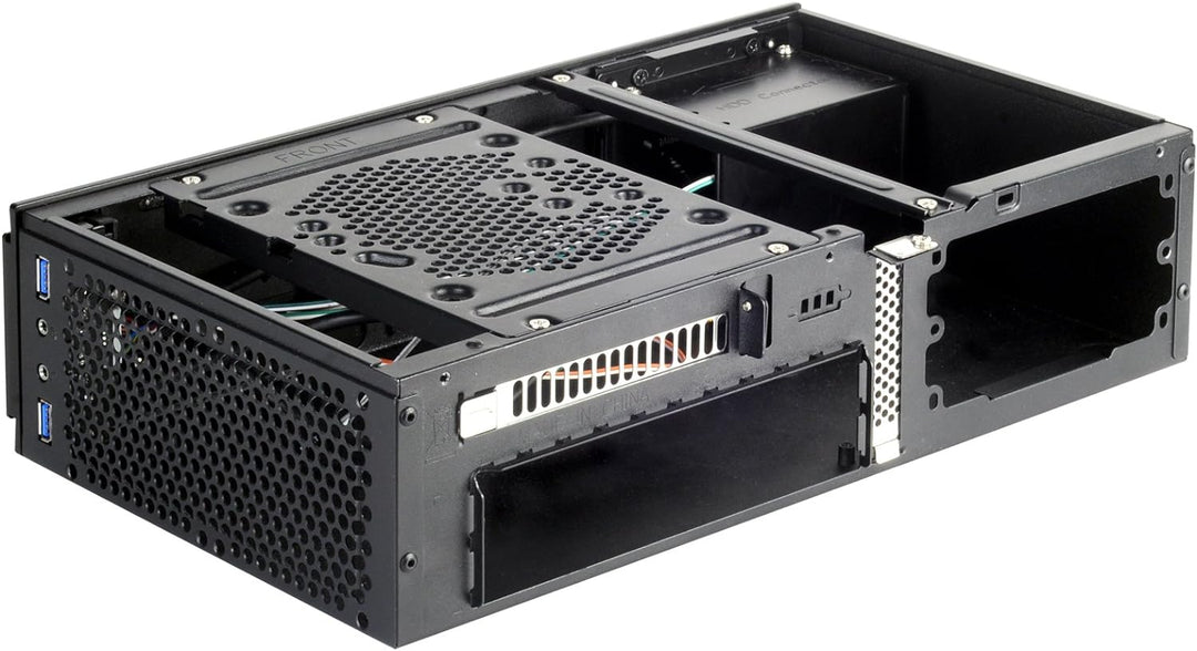 SilverStone SST-ML06B - Milo Mini-ITX kompaktes HTPC Desktop Gehäuse, schwarz