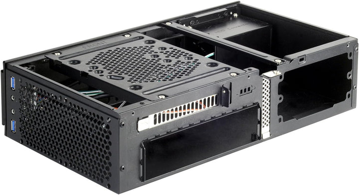 SilverStone SST-ML06B - Milo Mini-ITX kompaktes HTPC Desktop Gehäuse, schwarz