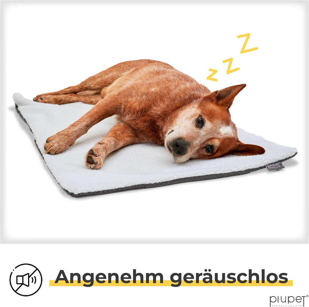 PiuPet® Selbstheizende Decke Hund I 90x60cm I Hunde Thermodecke I Beheizbare Hundedecke I Selbstwärm